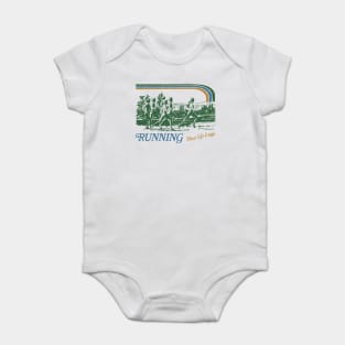 Running - Shut Up Legs / 80s Vintage Style Design Baby Bodysuit